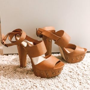 Camel Brown Platform Wedge